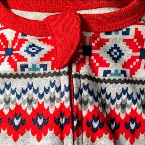 CHRISTMAS Pajamarama Unisex Christmas Fairisle Sleeper New 12 Month - Picture 3 of 12